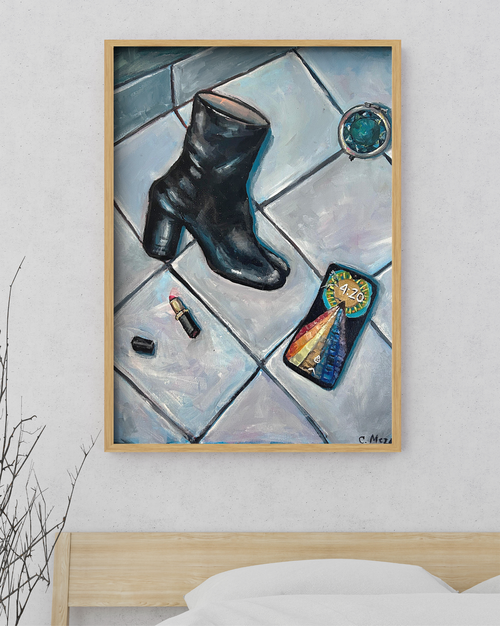 Autorretrato con tabi boots