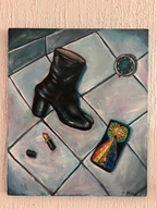 Autorretrato con tabi boots