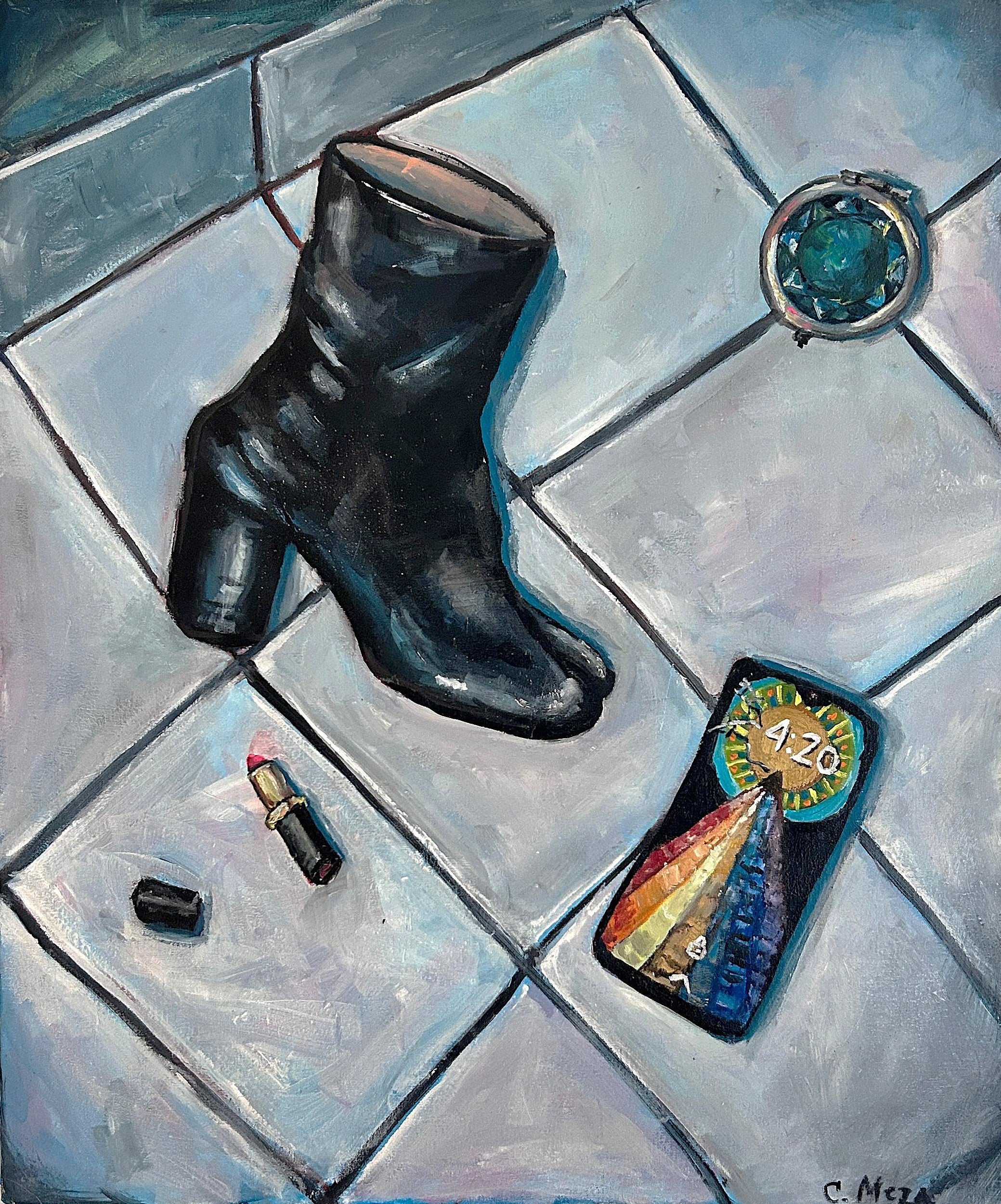 Autorretrato con tabi boots