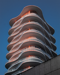 Curvas de Otoño de Carlos Leo, fotografía de arquitectura durante el atardecer en México, disponible en Apolo Art Gallery