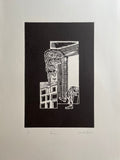 Devenire de Daniela Garduño, linograbado sobre papel fabriano, disponible en Apolo Art Gallery