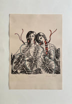 Prometidita de Daniela Garduño, litografía sobre papel fabriano, arte contemporáneo, disponible en Apolo Art Gallery