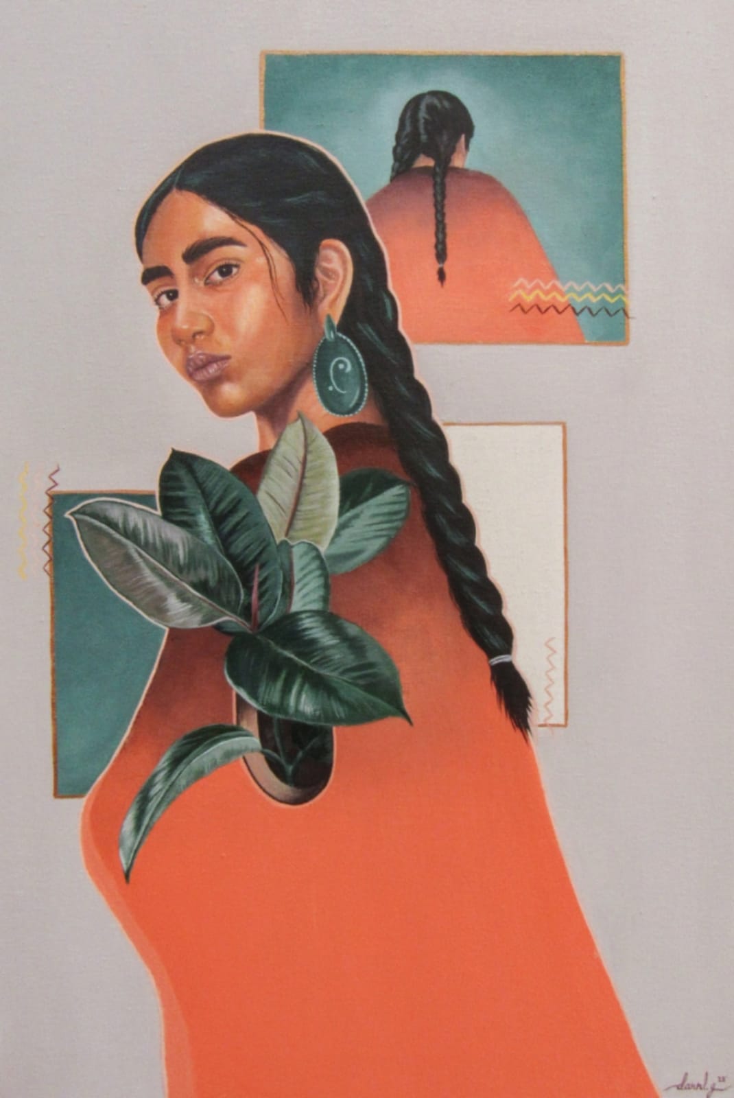 Yolitia de Daniela Garduño, acrílico sobre tela, arte contemporáneo, disponible en Apolo Art Gallery