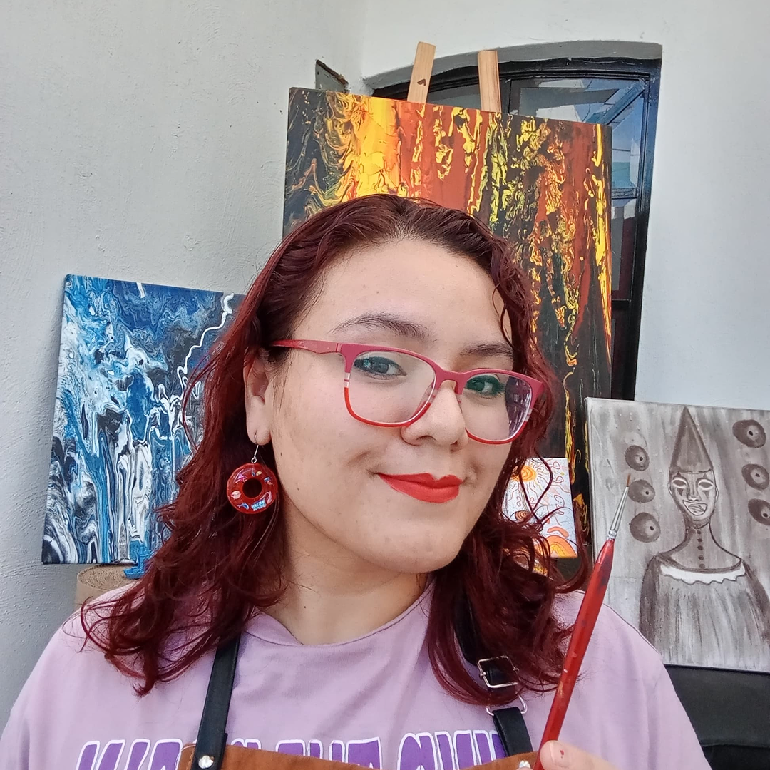 Retrato de Gala Roja, artista plástica contemporánea en Guadalajara México