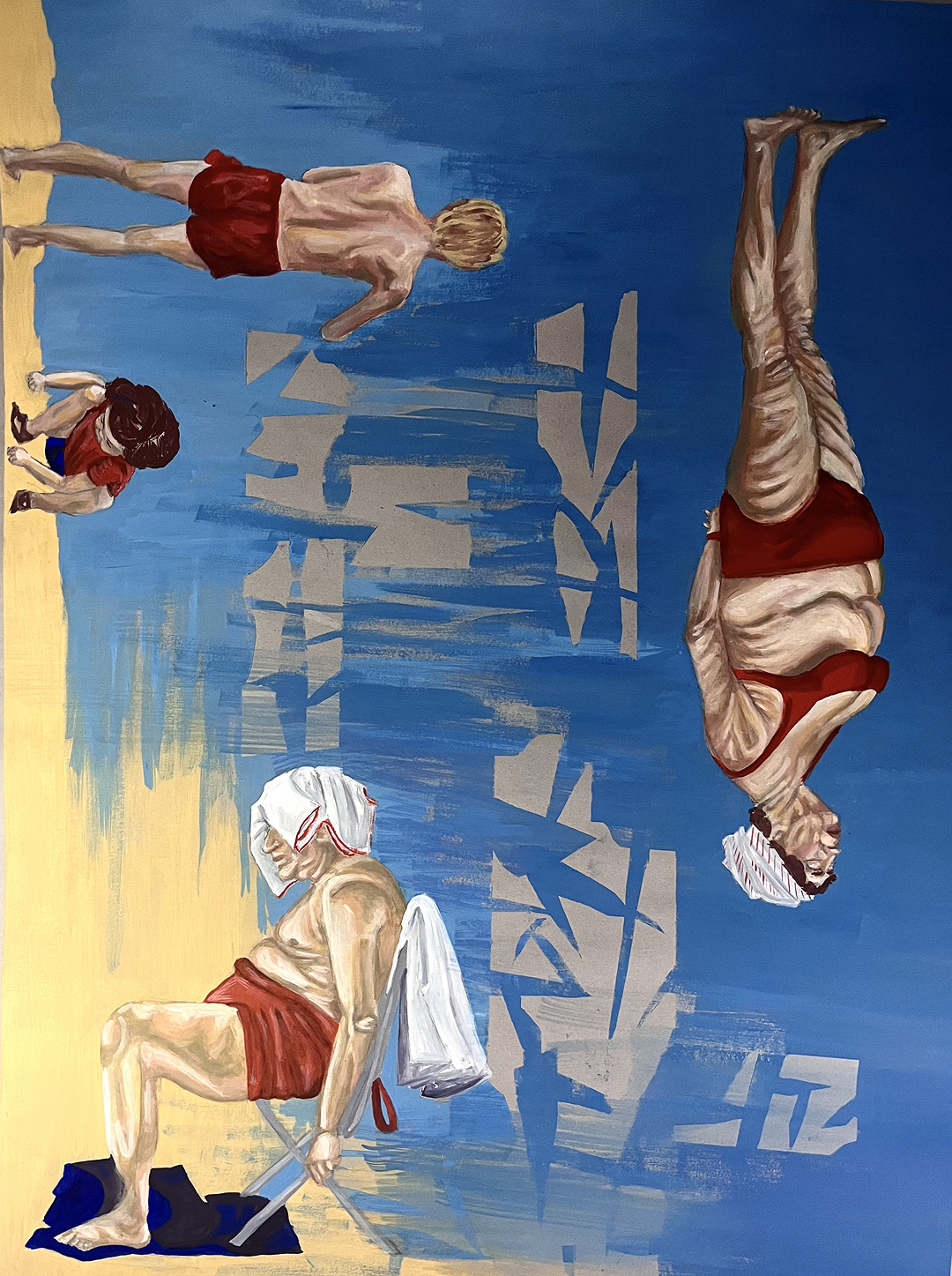 Tiempo de Thania Loera, pintura de gouache sobre papel, surrealismo contemporáneo, disponible en Apolo Art Gallery